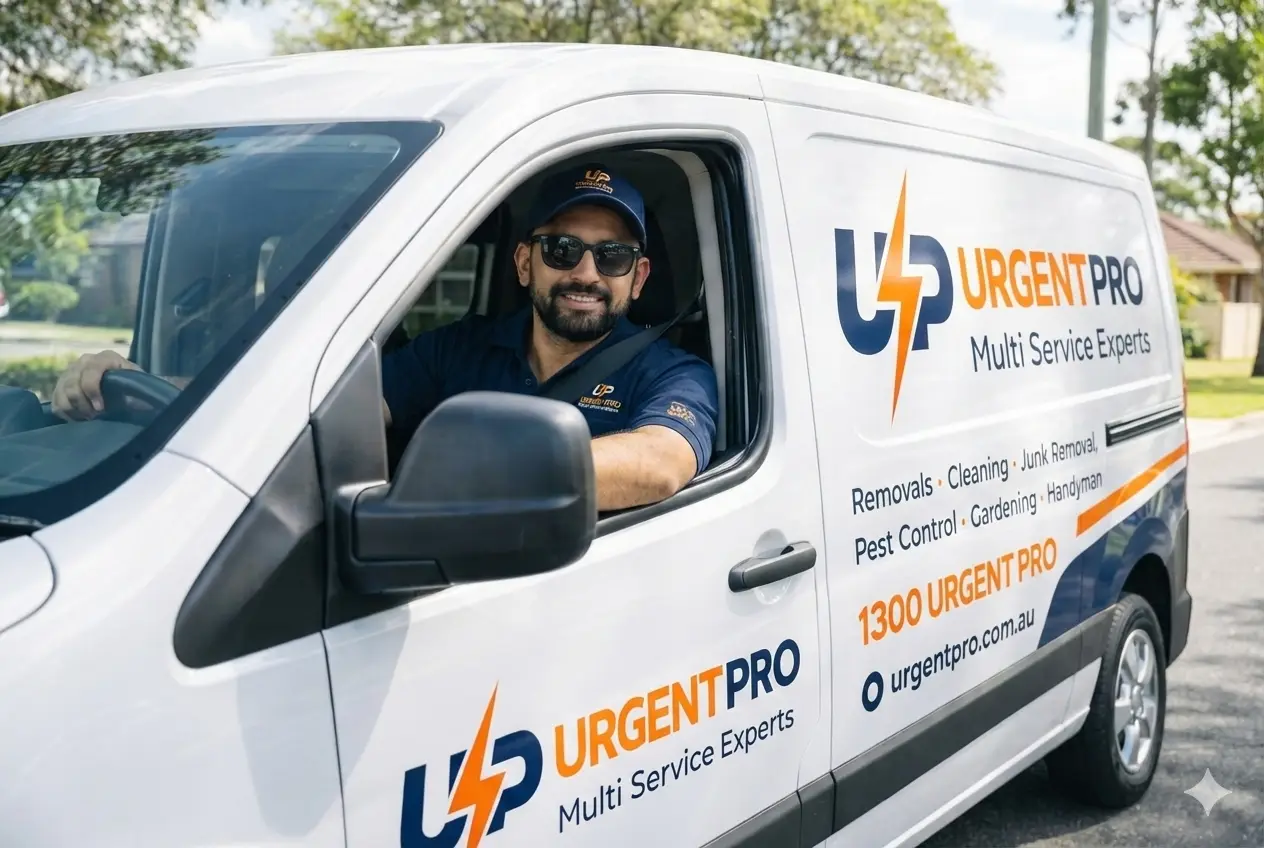 Ron Shrestha Director driving Urgent Pro sign written van
